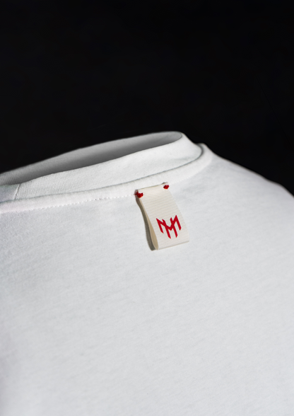 Weißes Oversize T-Shirt “Priceless Barcode”